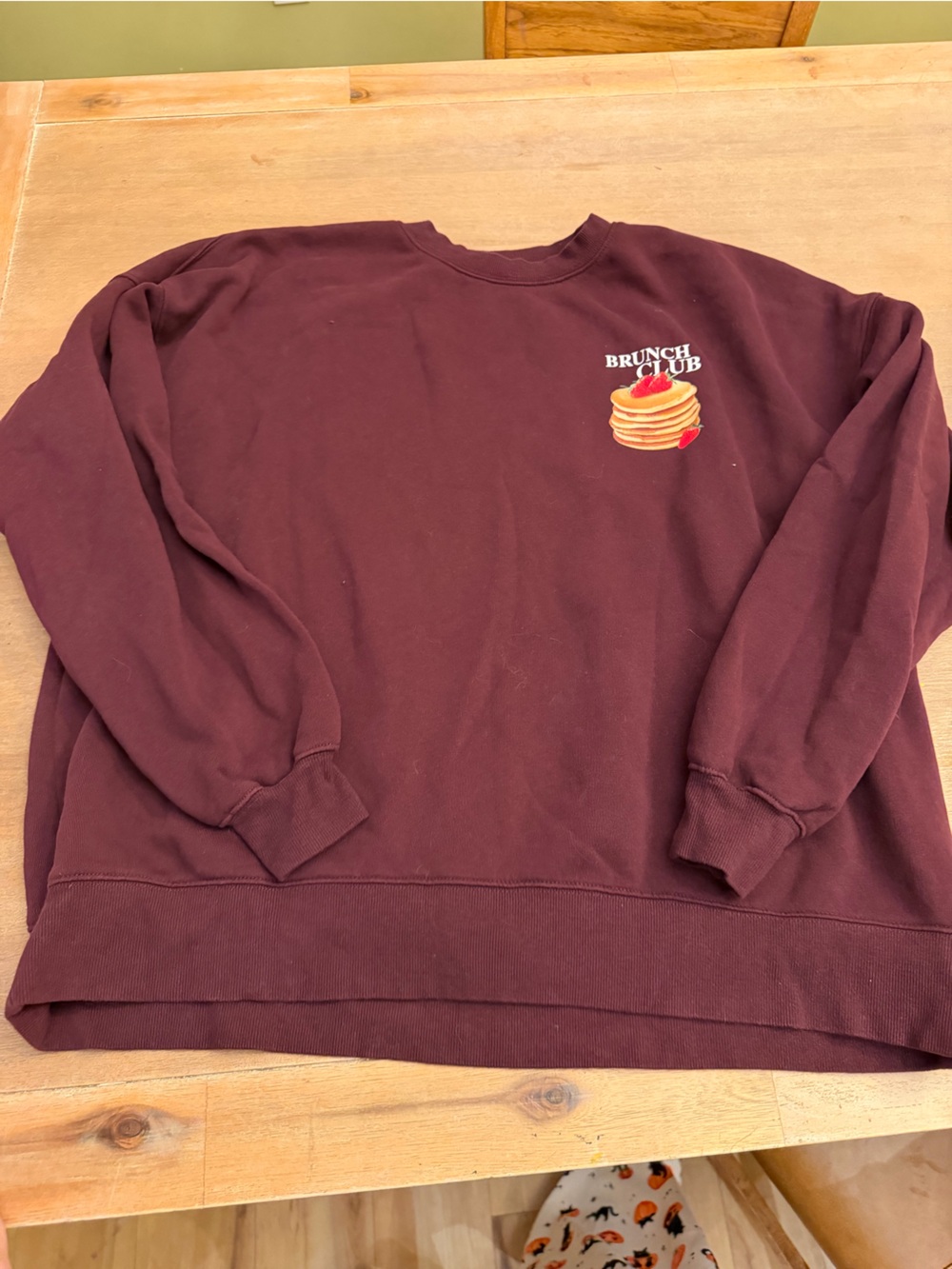 wild fable  Maroon Sweat Skirt with Pancake Graphic
